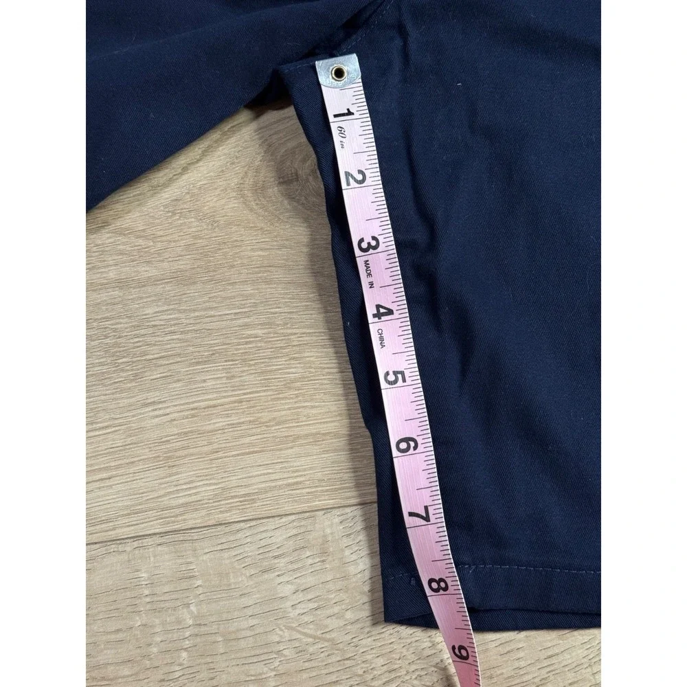 NWT Kid Girls Gymboree nanotex uniform navy blue bow belted chino shorts size 12
